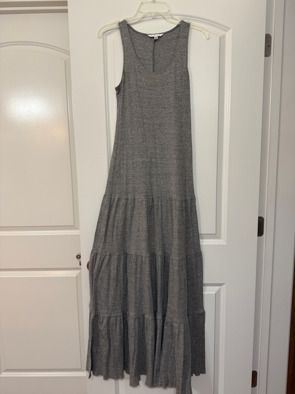 CAbi Charcoal Tiered Sleeveless Maxi Dress